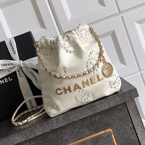 Mini Chanel 22 Handbag Cream AS3980