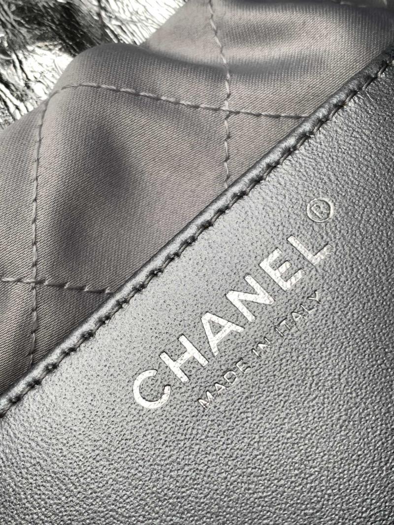 Mini Chanel 22 Handbag Silver AS3980