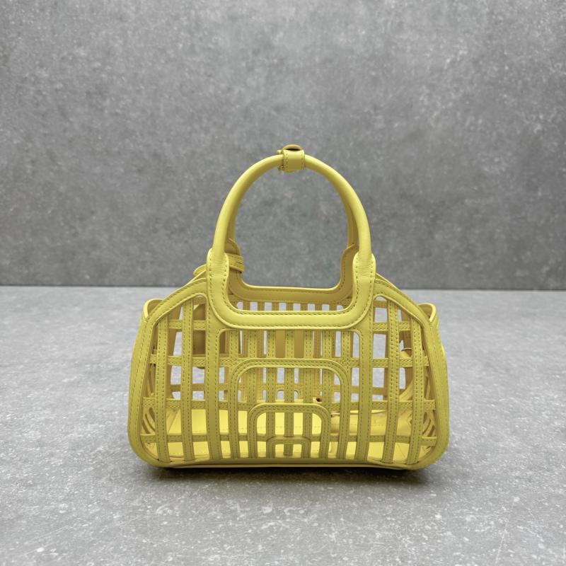 Miu Miu Leather basket Yellow 5BA294