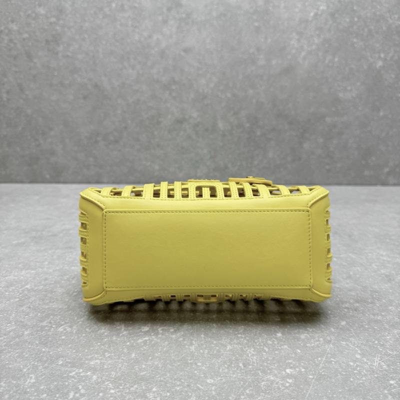 Miu Miu Leather basket Yellow 5BA294