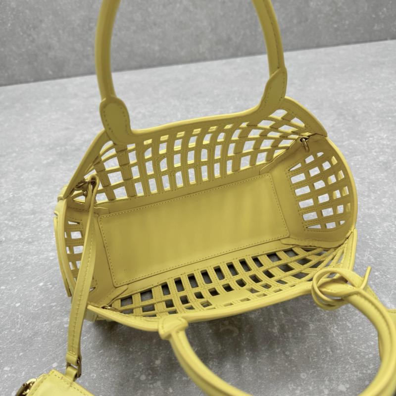 Miu Miu Leather basket Yellow 5BA294