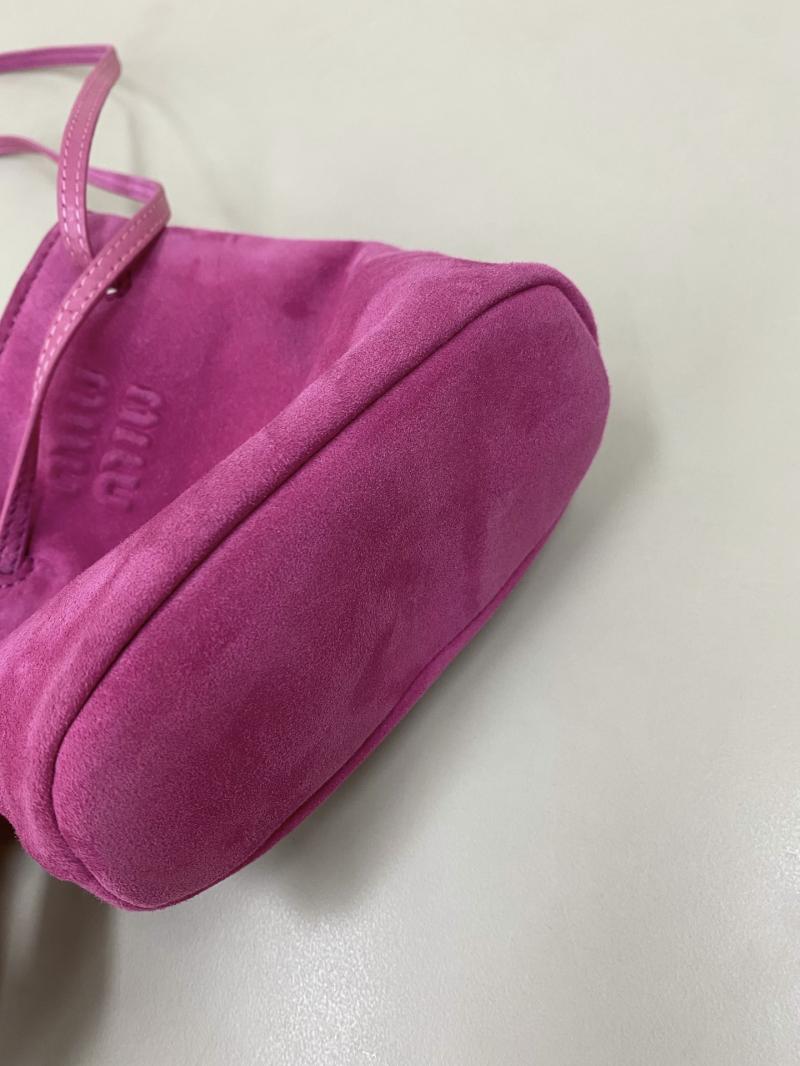 Miu Miu Suede pouch Fuchsia 5NF460