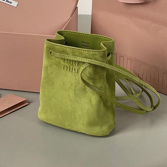 Miu Miu Suede pouch Green 5NF460