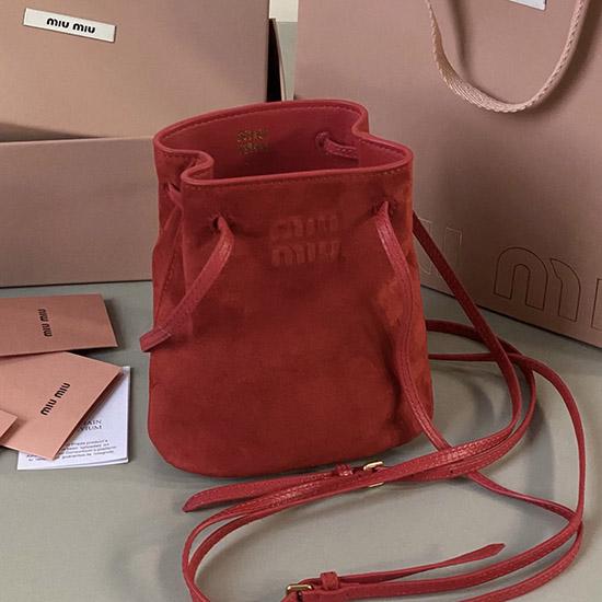 Miu Miu Suede pouch Red 5NF460