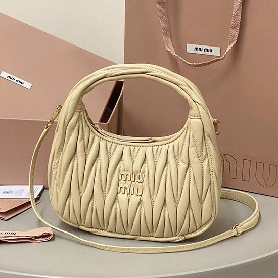 Miu Miu Wander Hobo Bag Beige 5BC125