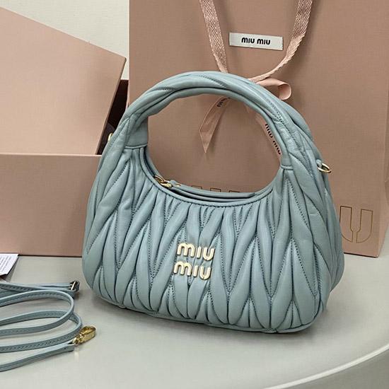 Miu Miu Wander Hobo Bag Blue 5BC125