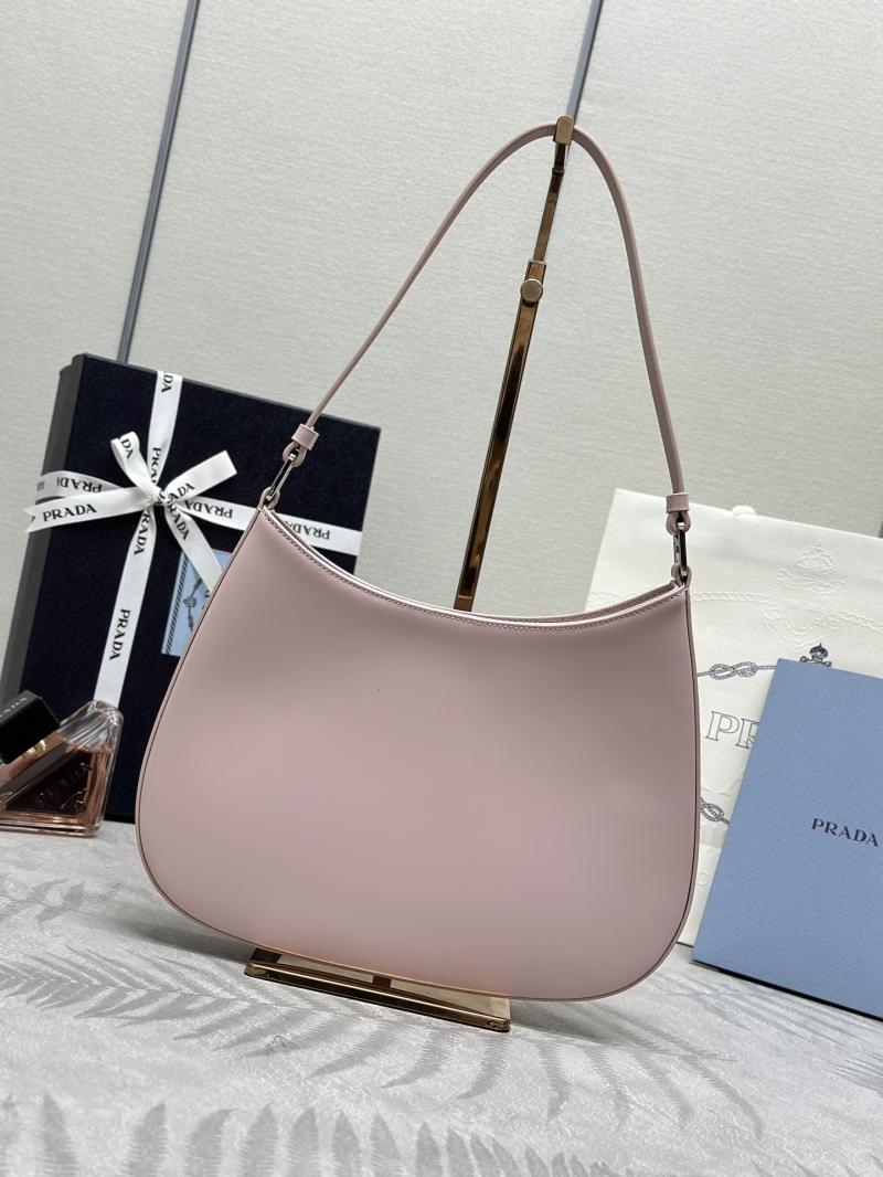 Prada Cleo Brushed Leather Shoulder Bag Pink 1BC499