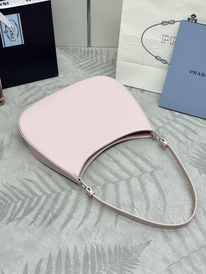 Prada Cleo Brushed Leather Shoulder Bag Pink 1BC499
