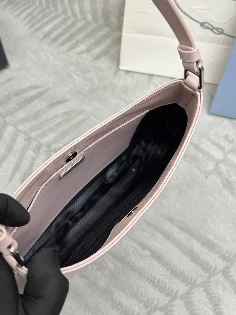 Prada Cleo Brushed Leather Shoulder Bag Pink 1BC499