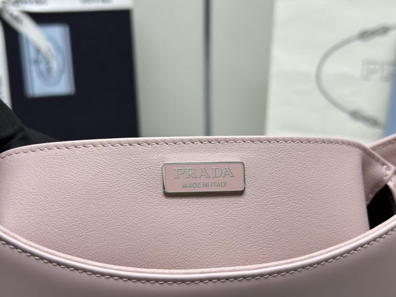 Prada Cleo Brushed Leather Shoulder Bag Pink 1BC499