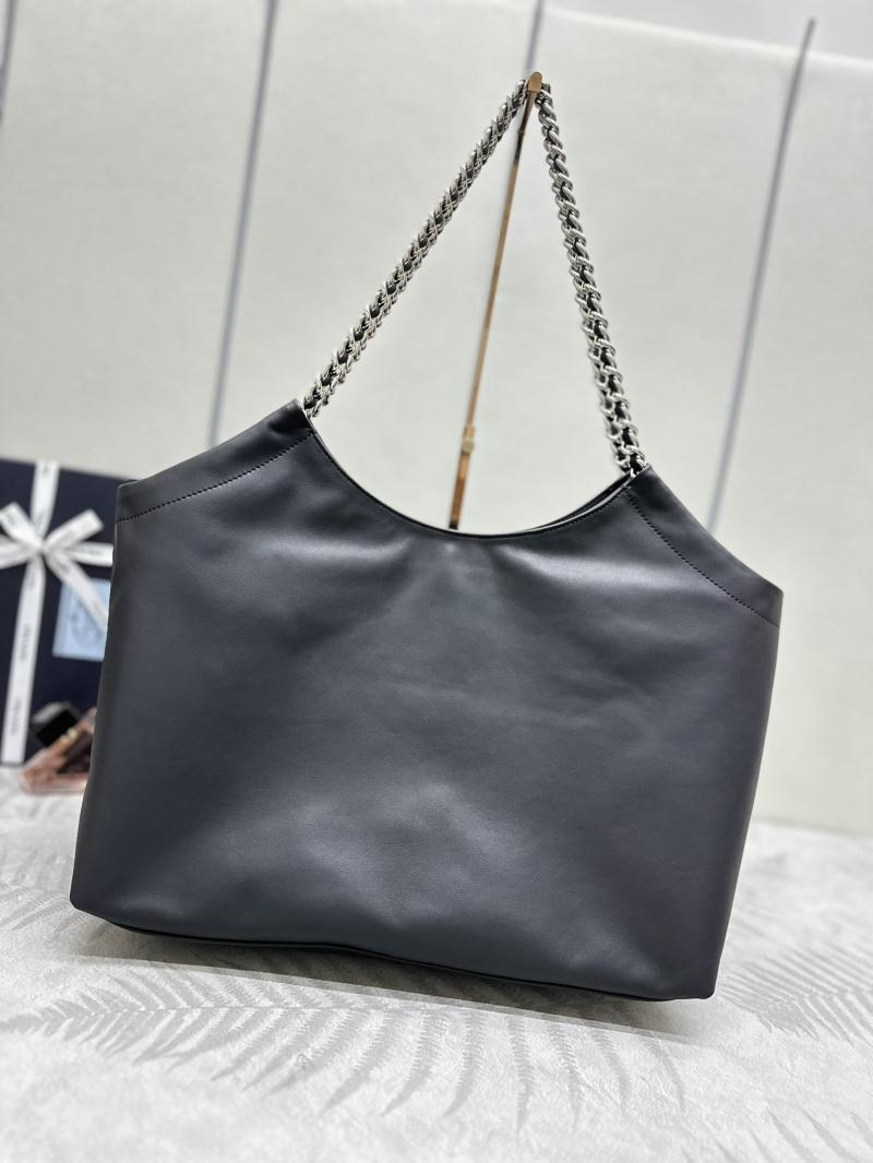 Prada Leather Shoulder Bag Black 1BA638