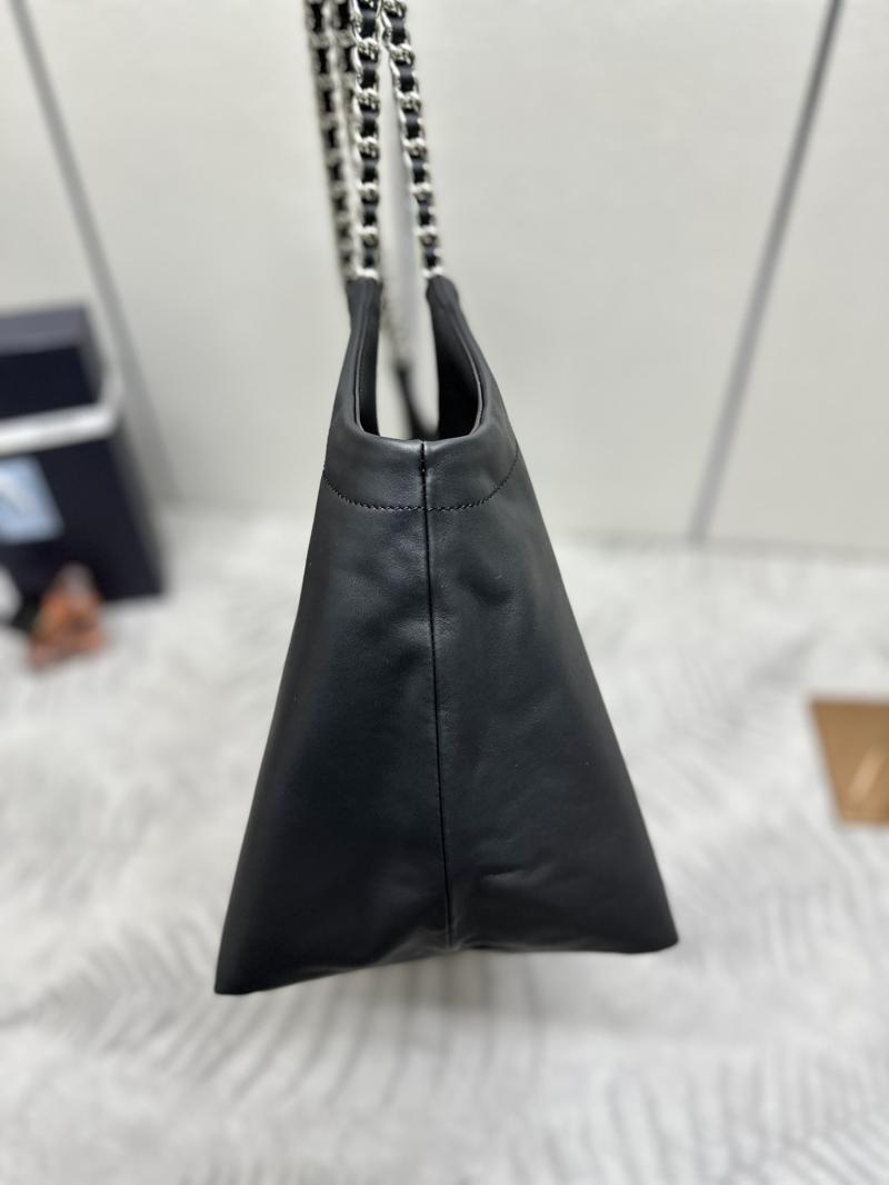 Prada Leather Shoulder Bag Black 1BA638