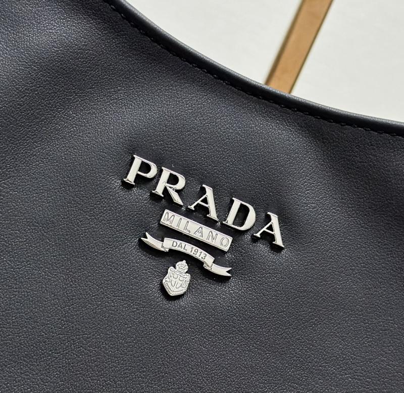 Prada Leather Shoulder Bag Black 1BA638