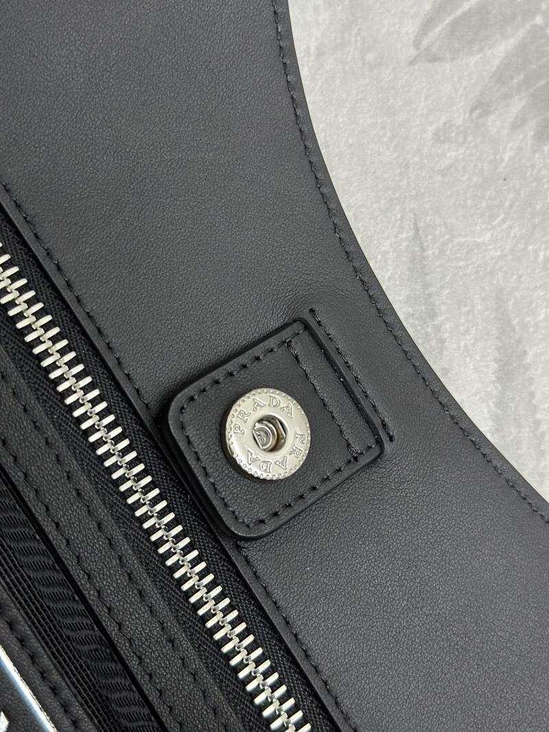 Prada Leather Shoulder Bag Black 1BA638