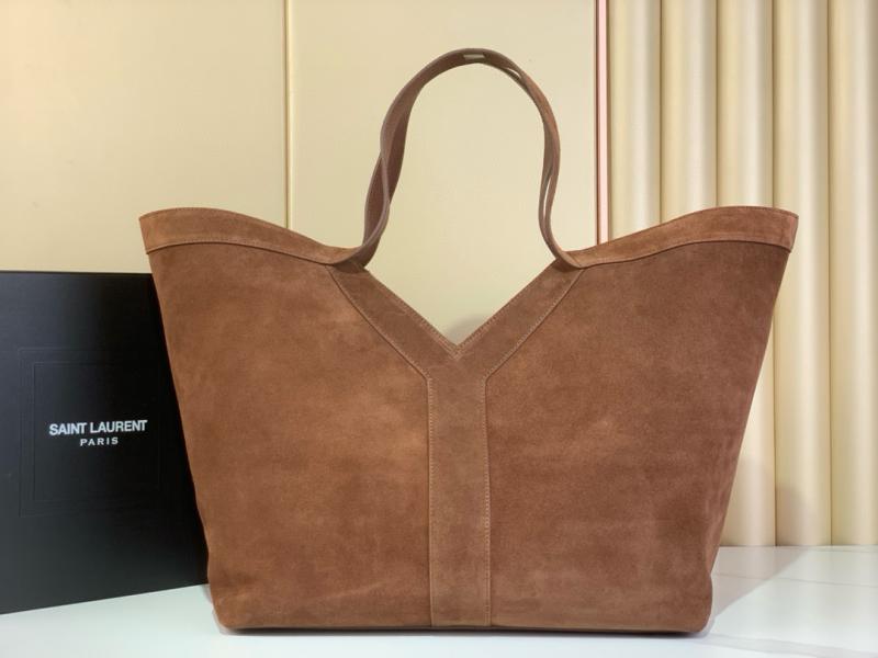 Saint Laurent Large Y Suede Tote Brown 817602