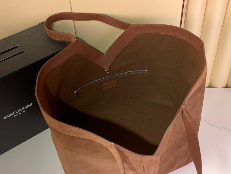 Saint Laurent Large Y Suede Tote Brown 817602