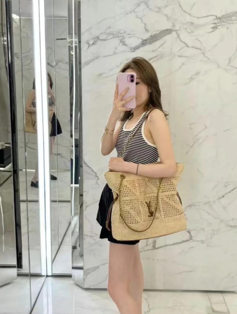 Saint Laurent Raffia Jamie Shopping Bag 838876