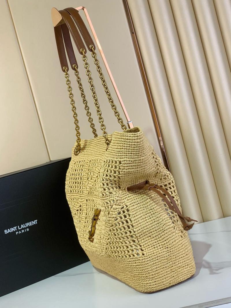 Saint Laurent Raffia Jamie Shopping Bag 838876
