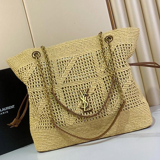 Saint Laurent Raffia Jamie Shopping Bag 838876
