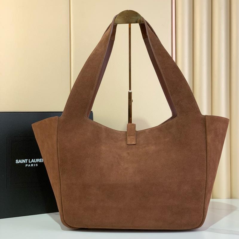 Saint Laurent Suede Bea Tote Bag Brown 763435