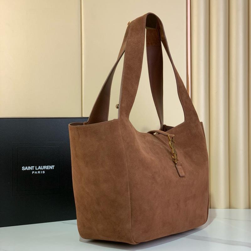 Saint Laurent Suede Bea Tote Bag Brown 763435