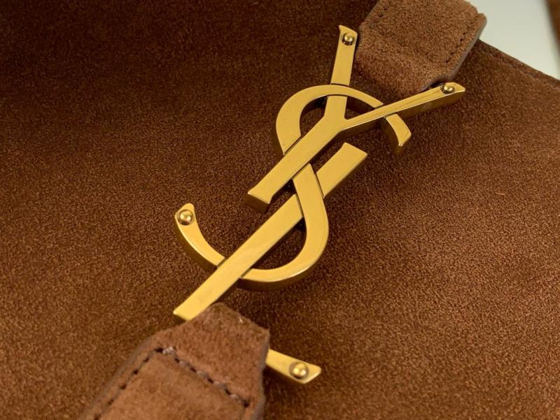 Saint Laurent Suede Bea Tote Bag Brown 763435