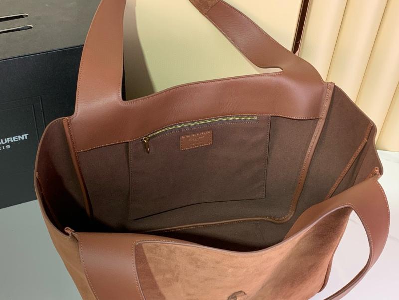 Saint Laurent Suede Bea Tote Bag Brown 763435