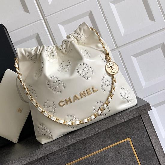 Small Chanel 22 Handbag Cream AS3260