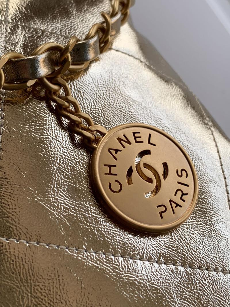 Small Chanel 22 Handbag Gold AS3260