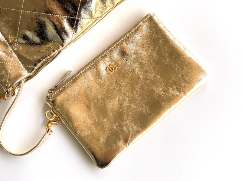 Small Chanel 22 Handbag Gold AS3260