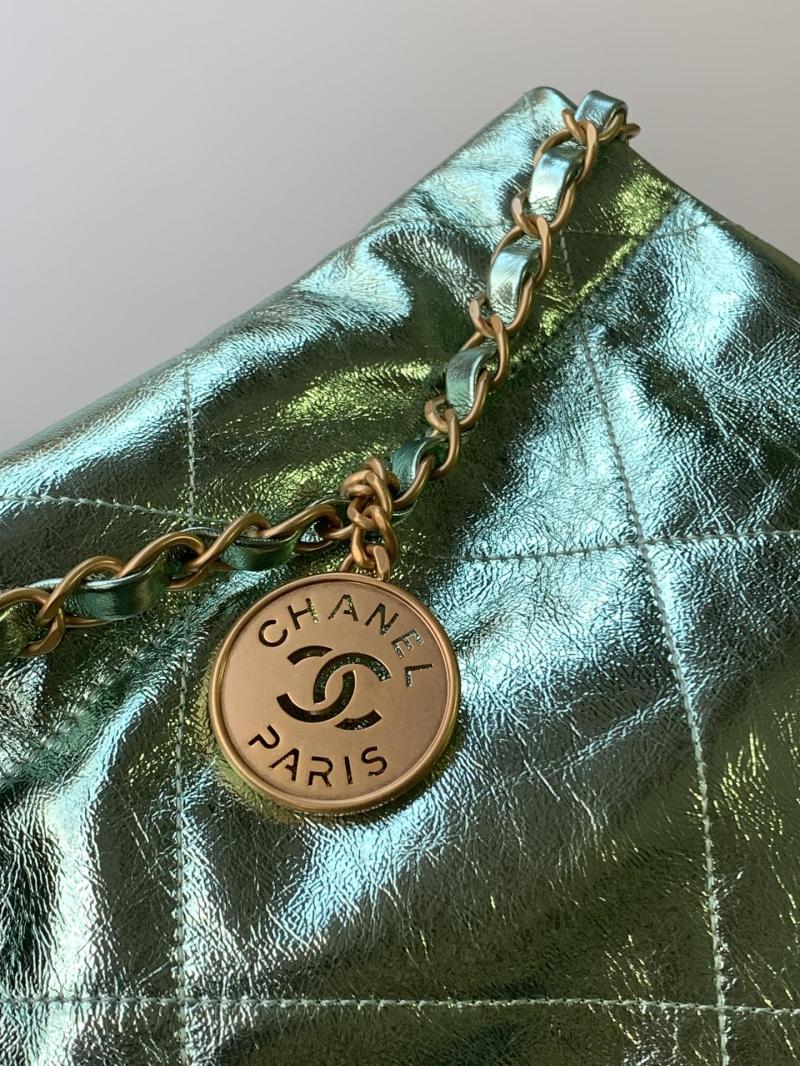 Small Chanel 22 Handbag Green AS3260