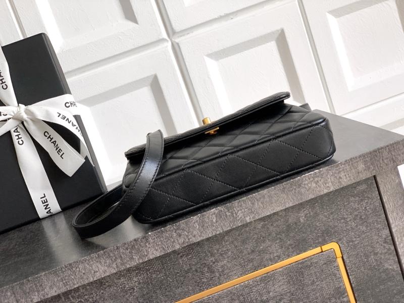 Small Chanel Lambskin Crossbody Bag Black AP4677