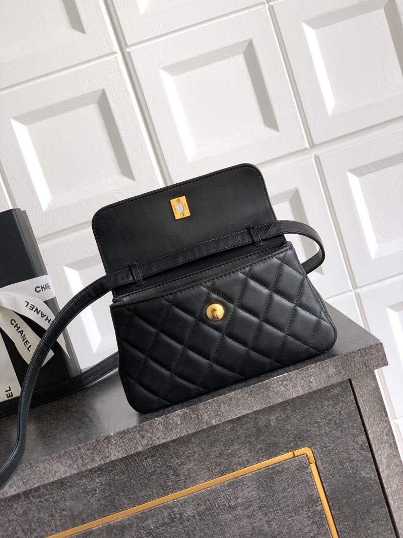 Small Chanel Lambskin Crossbody Bag Black AP4677