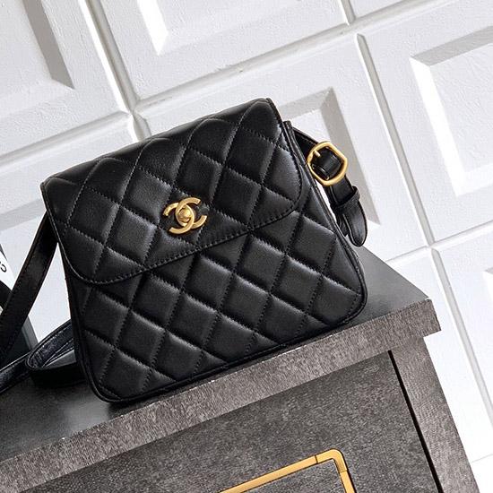 Small Chanel Lambskin Crossbody Bag Black AP4679