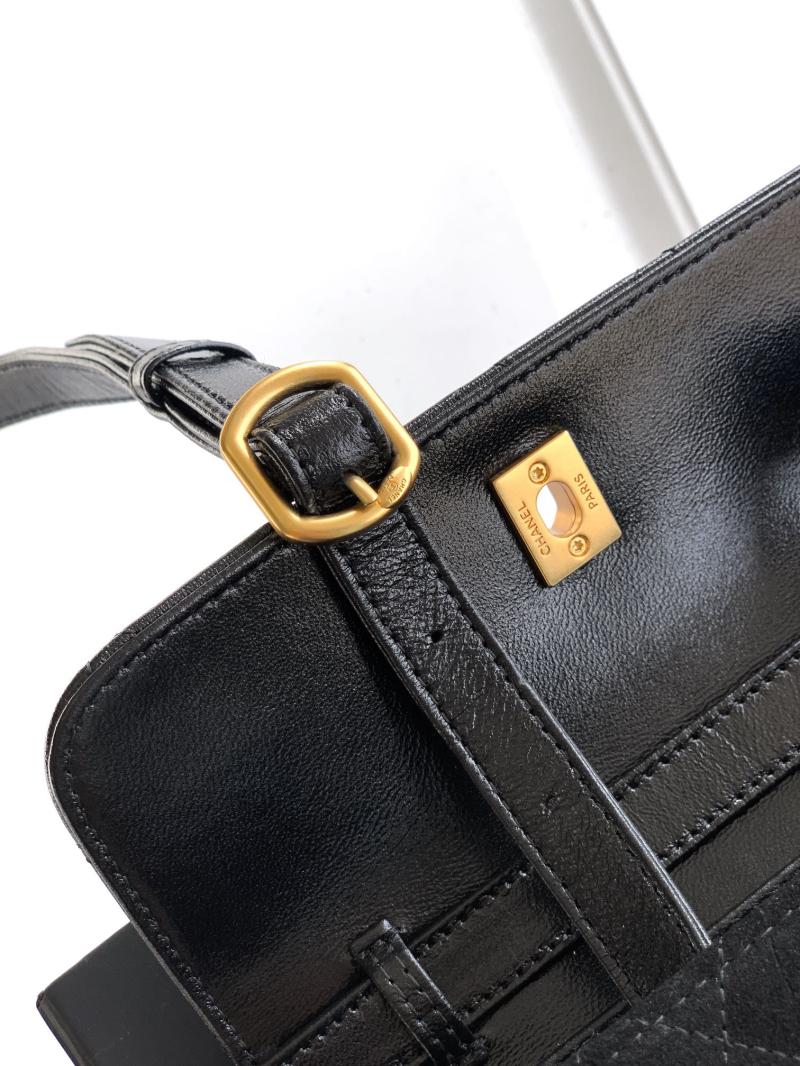 Small Chanel Suede Crossbody Bag Black AP4677