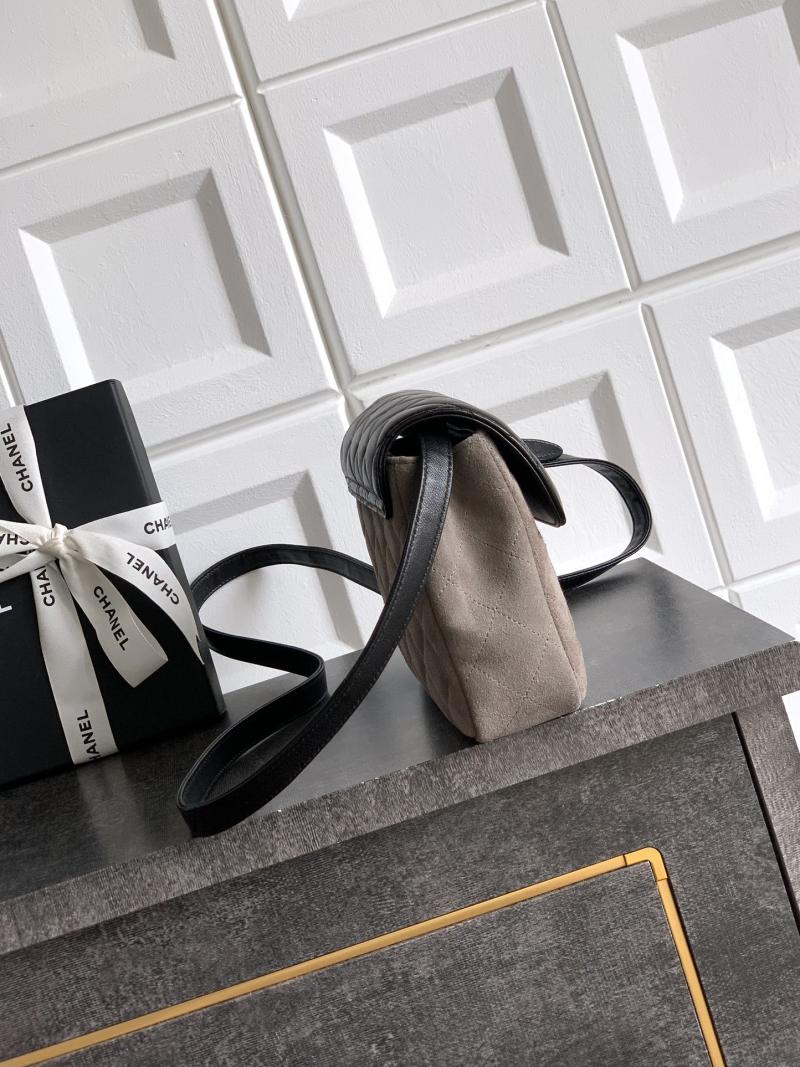 Small Chanel Suede Crossbody Bag Grey AP4679