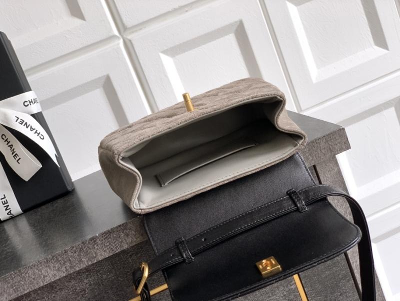 Small Chanel Suede Crossbody Bag Grey AP4679