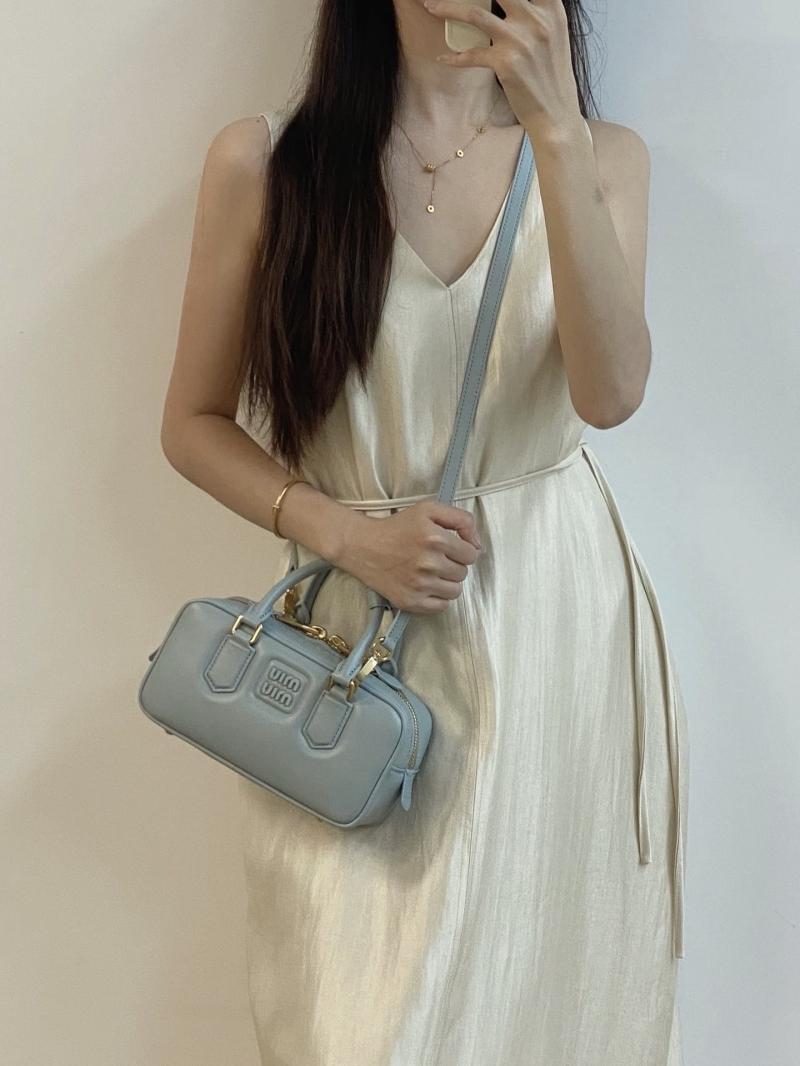 Small Miu Miu Arcadie leather Bag Powder Blue 5BB142