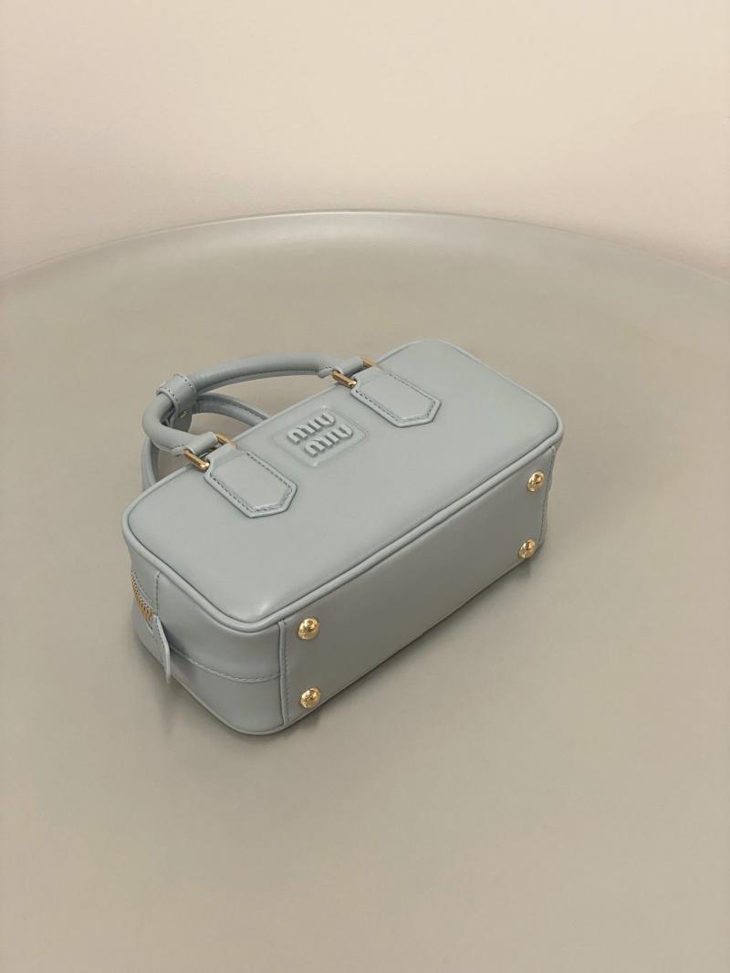 Small Miu Miu Arcadie leather Bag Powder Blue 5BB142
