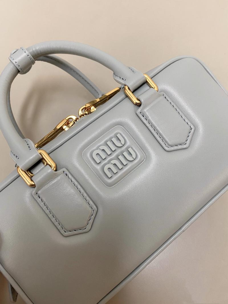 Small Miu Miu Arcadie leather Bag Powder Blue 5BB142