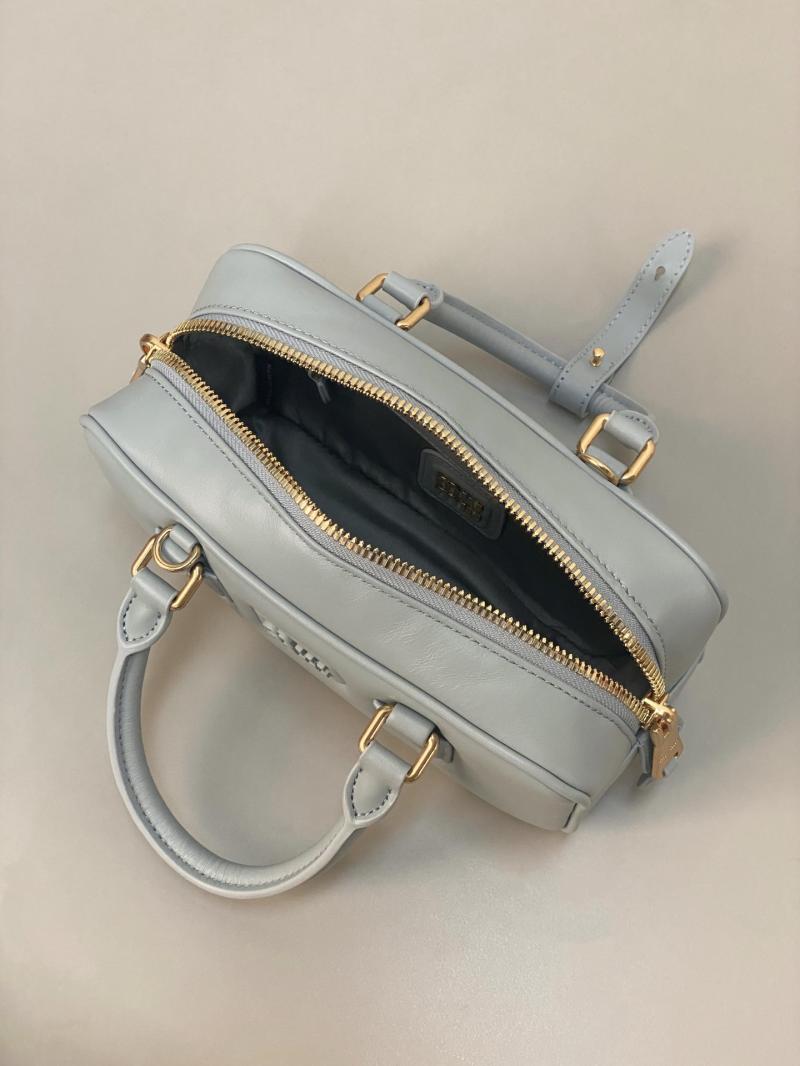 Small Miu Miu Arcadie leather Bag Powder Blue 5BB142
