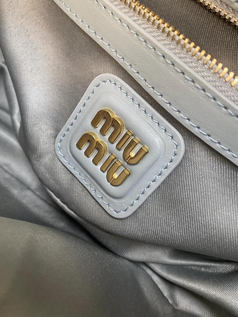 Small Miu Miu Arcadie leather Bag Powder Blue 5BB142