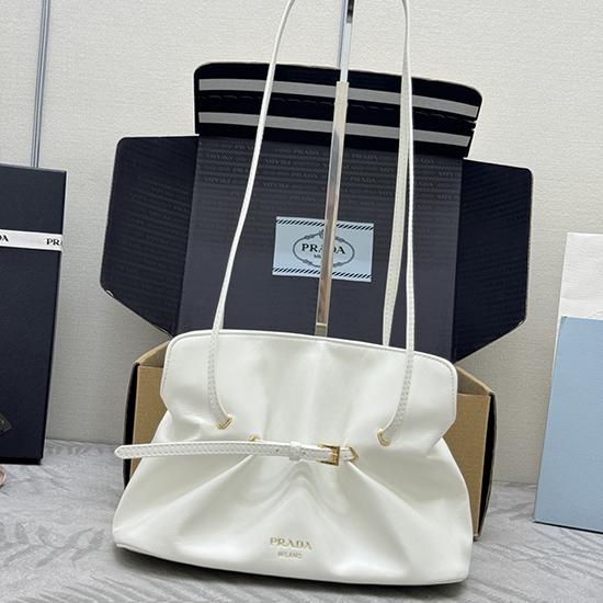 Small Prada Dada Nappa Leather Bag White 1BG586