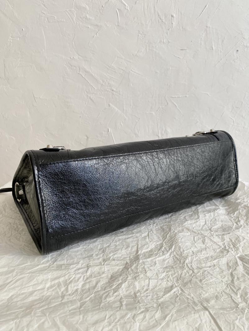 Balenciaga Le City Medium Bag Black with Silver 797786
