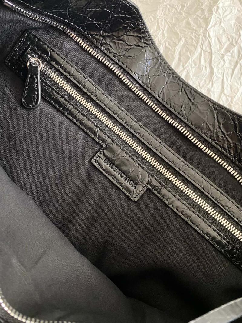 Balenciaga Le City Medium Bag Black with Silver 797786