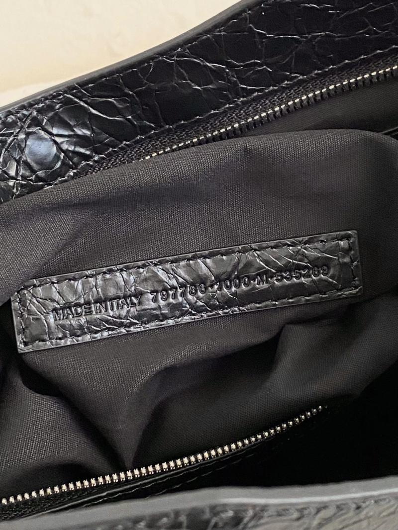 Balenciaga Le City Medium Bag Black with Silver 797786