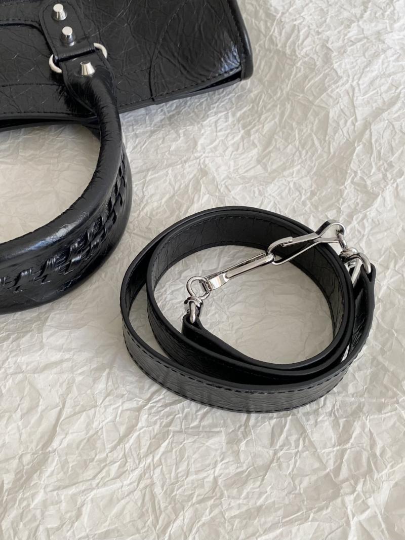 Balenciaga Le City Medium Bag Black with Silver 797786