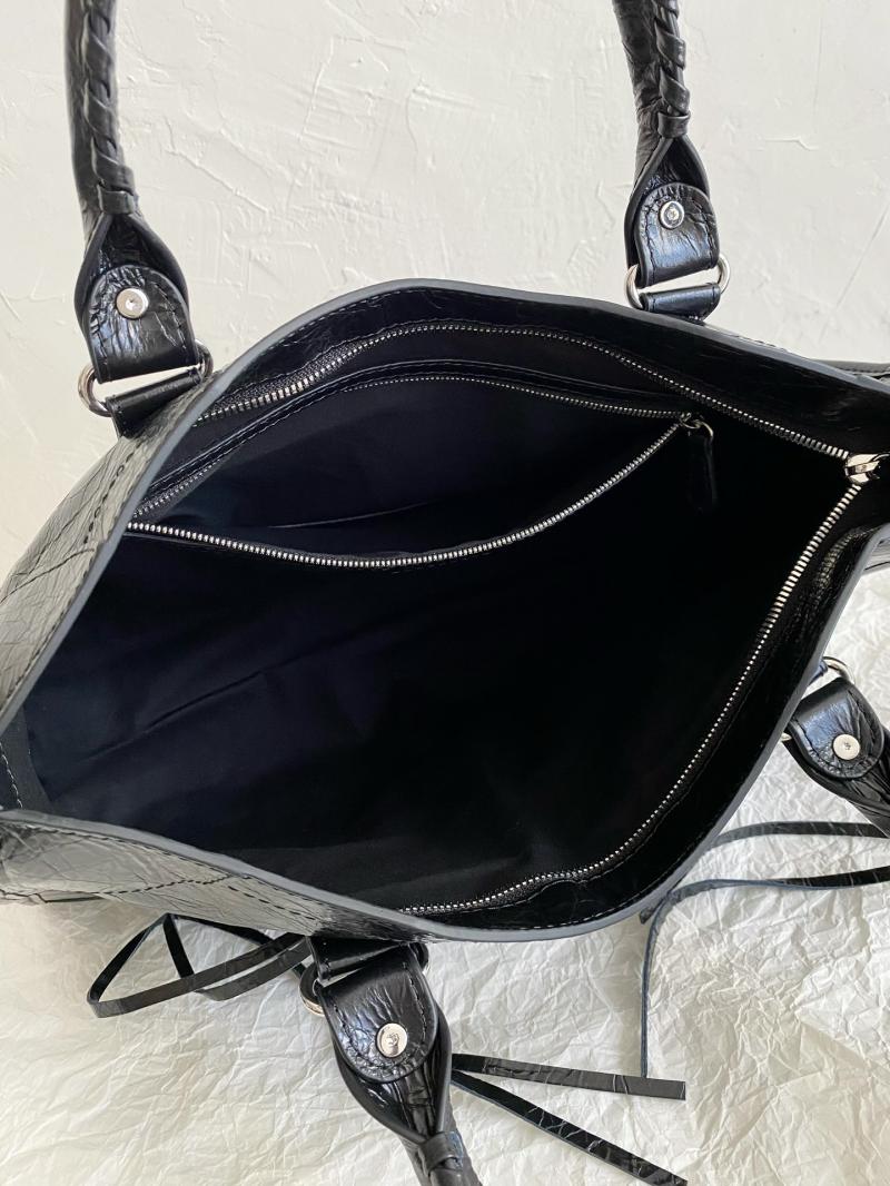 Balenciaga Le City Medium Bag Black with Silver 797786