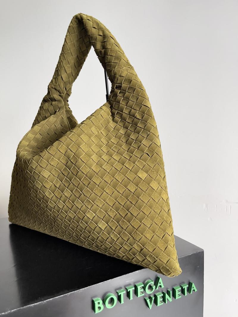 Bottega Veneta Suede Large Hop Olive oil 763970