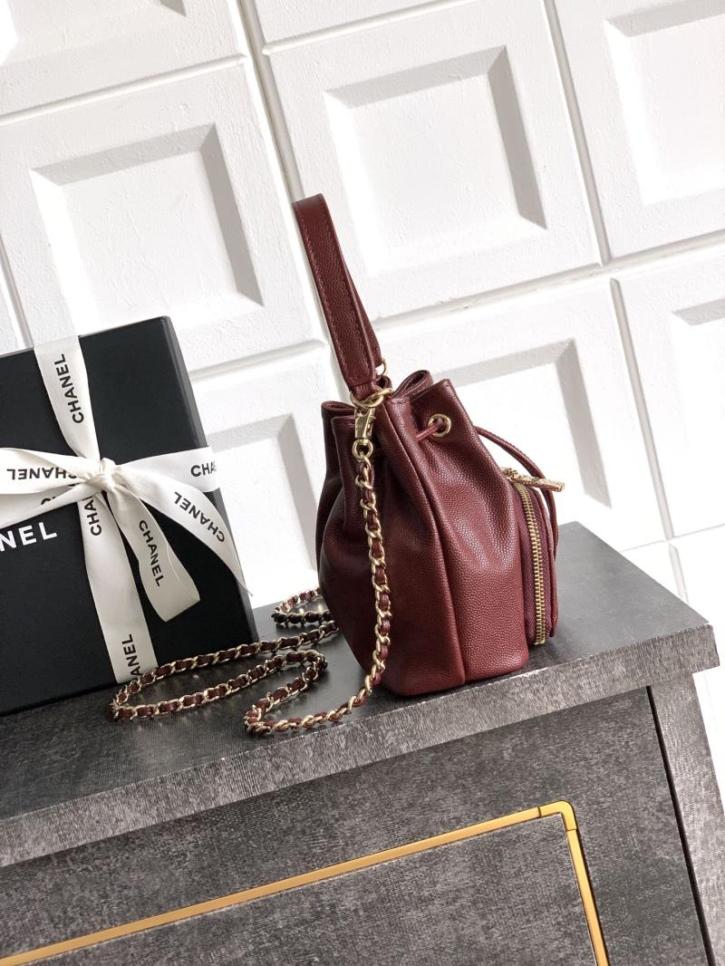 Chane Mini Bucket Bag Burgundy AP0809